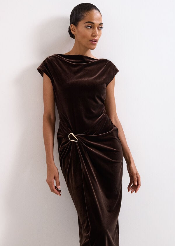 Phase Eight Verra Velvet Midi Dress