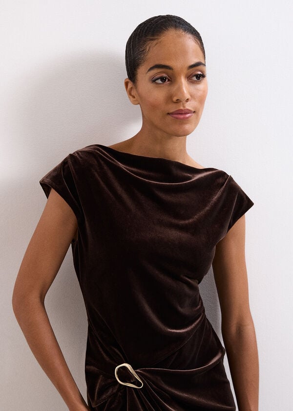 Phase Eight Verra Velvet Midi Dress