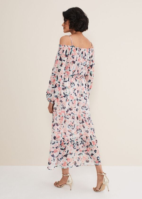 Phase Eight Vicky Off Shoulder Printed Dress