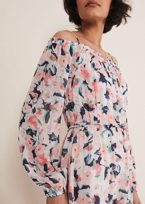Phase Eight Vicky Off Shoulder Printed Dress