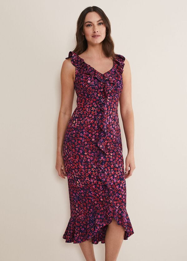 phase eight Viola Ditsy Frill Dress