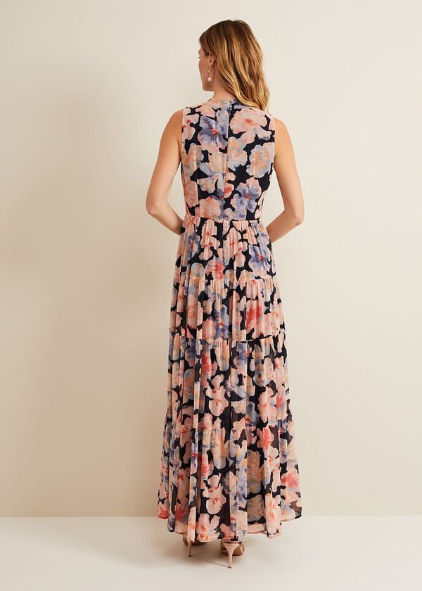 Phase Eight Vora Printed Tiered Maxi Dress