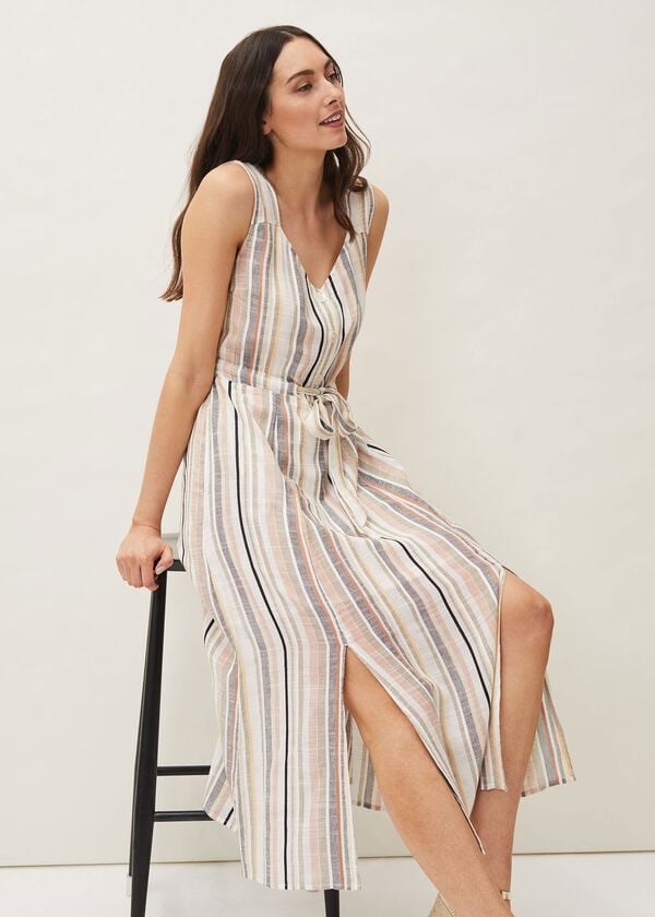 phase eight Whitney Stripe Sleeveless Midi Dress