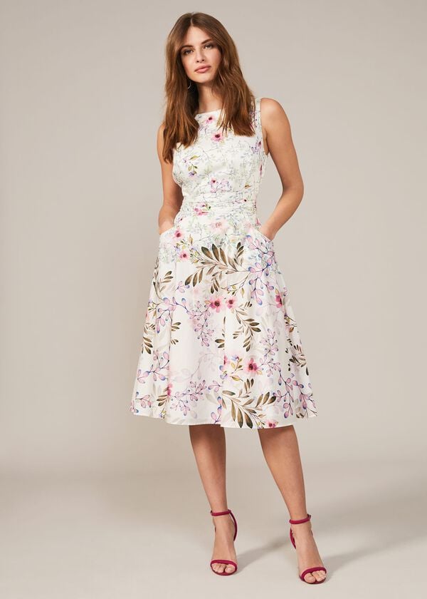 Phase Eight Wilhemina Cotton Fit & Flare Dress