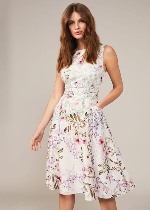 Phase Eight Wilhemina Cotton Fit & Flare Dress