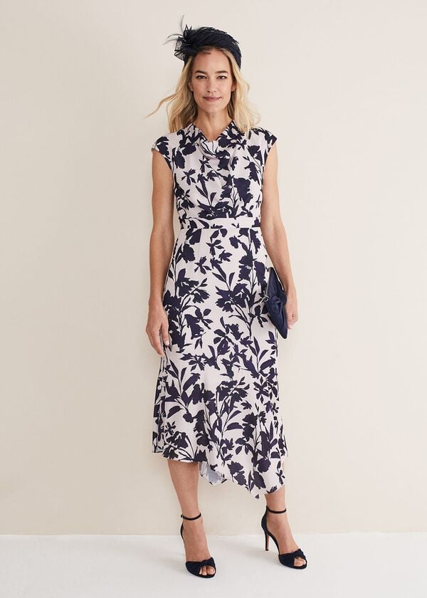 phase eight Willow Floral Cowl Neck Midi Dress