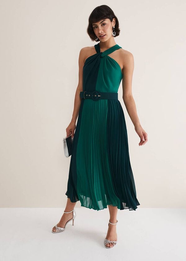phase eight Xenia Pleated Midi Dress
