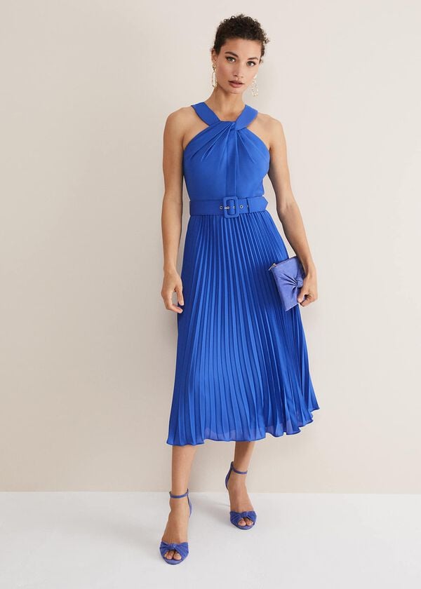 phase eight Yas Blue Halterneck Midi Dress