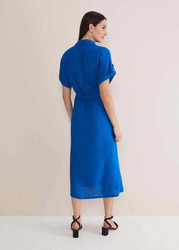 Phase Eight Yasse Linen Shirt Dress