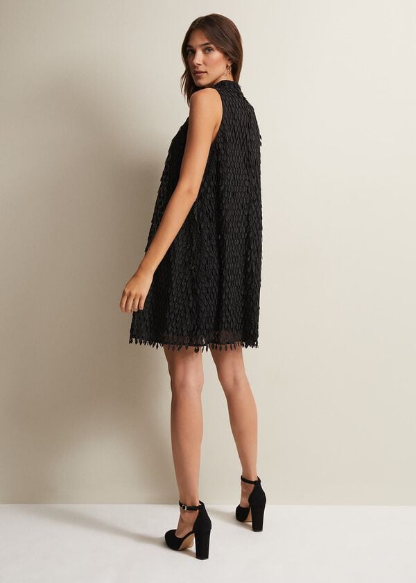 Phase Eight Zafia Black Shift Mini Dress