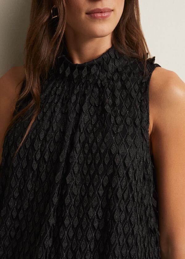 Phase Eight Zafia Black Shift Mini Dress