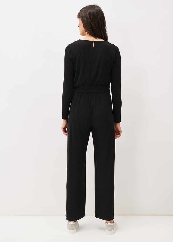 Phase Eight Zarra Wrap Wide Leg Jersey Jumpsuit