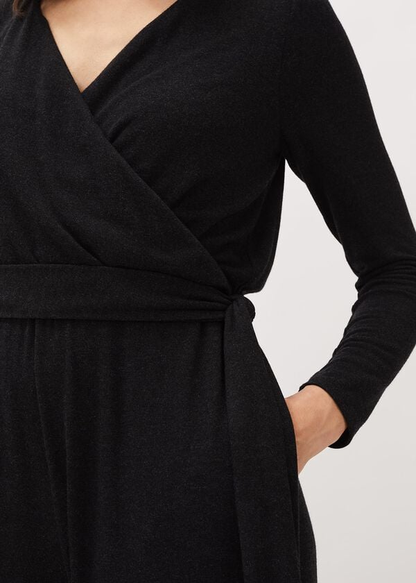 Phase Eight Zarra Wrap Wide Leg Jersey Jumpsuit