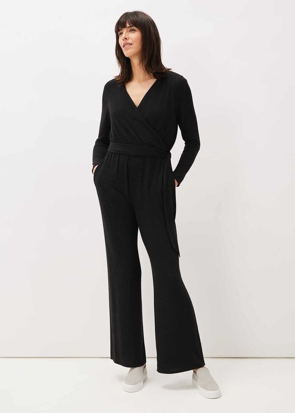 phase eight Zarra Wrap Wide Leg Jersey Jumpsuit