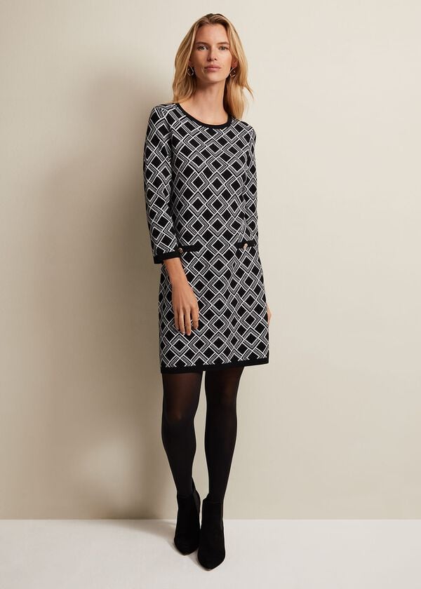 Phase Eight Zayla Geo Tunic Mini Dress