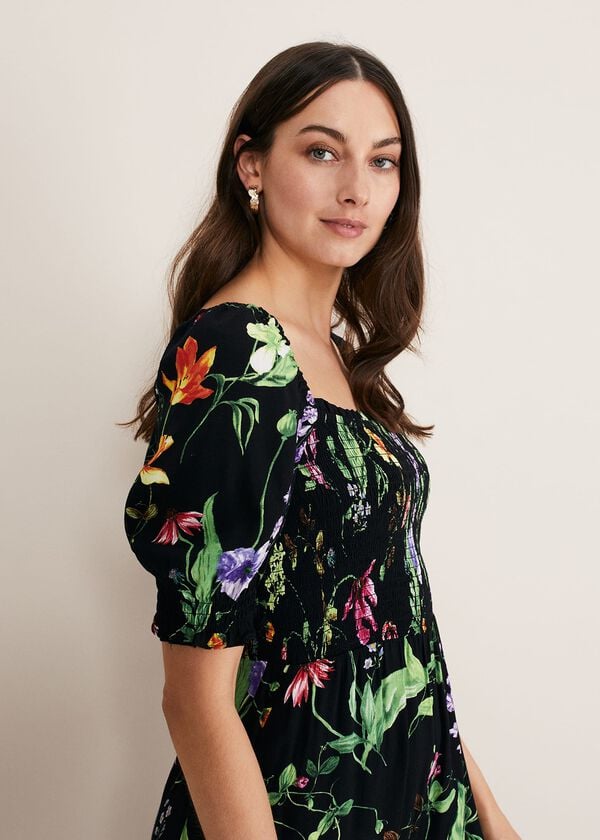Phase Eight Zaylah Floral Shirred Waist Jumpsuit
