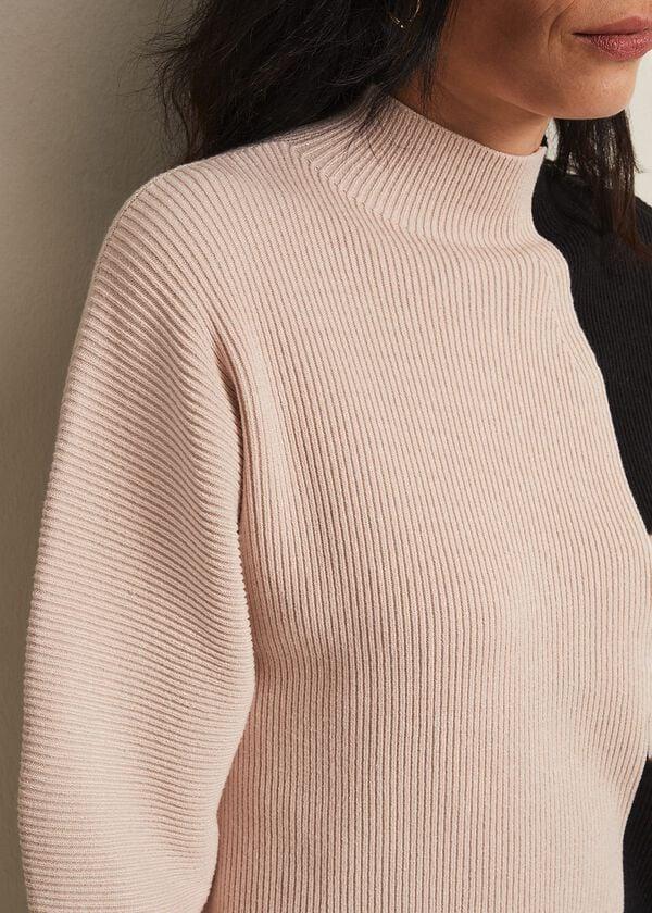 Phase Eight Tamina Colour Block Knitted Tunic Mini Dress