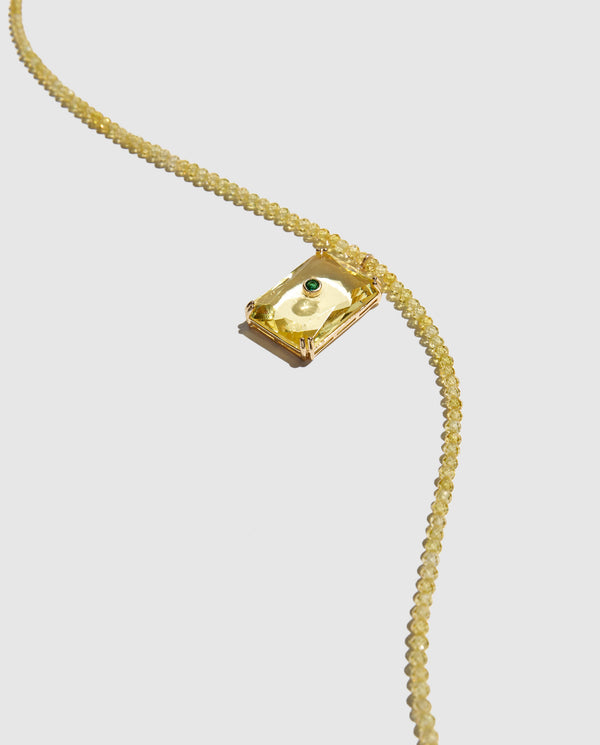 Phialebel Collar De Cuarzo Y Cristal Amarillo