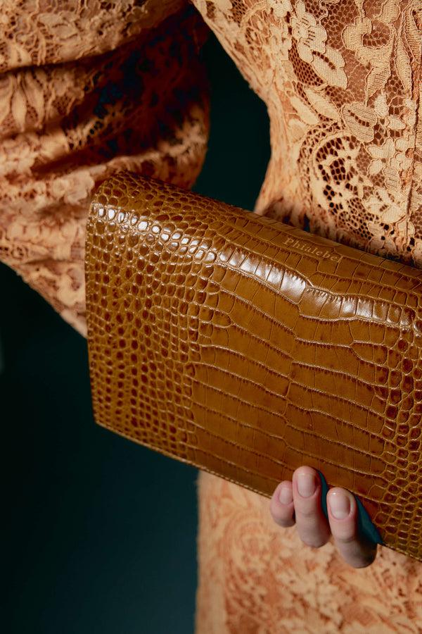Phialebel Ines Camel Croco Print