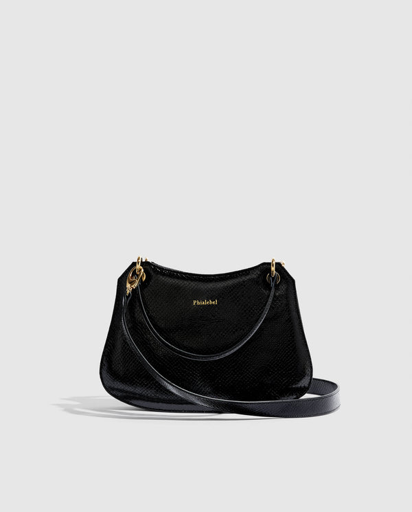 Phialebel Mini Olympia Black Snakeskin Print