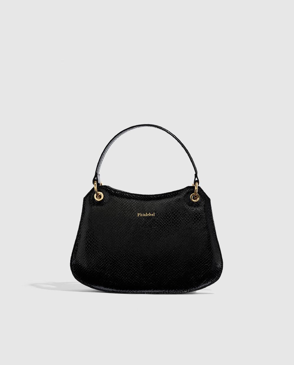 phialebel Mini Olympia black snakeskin print