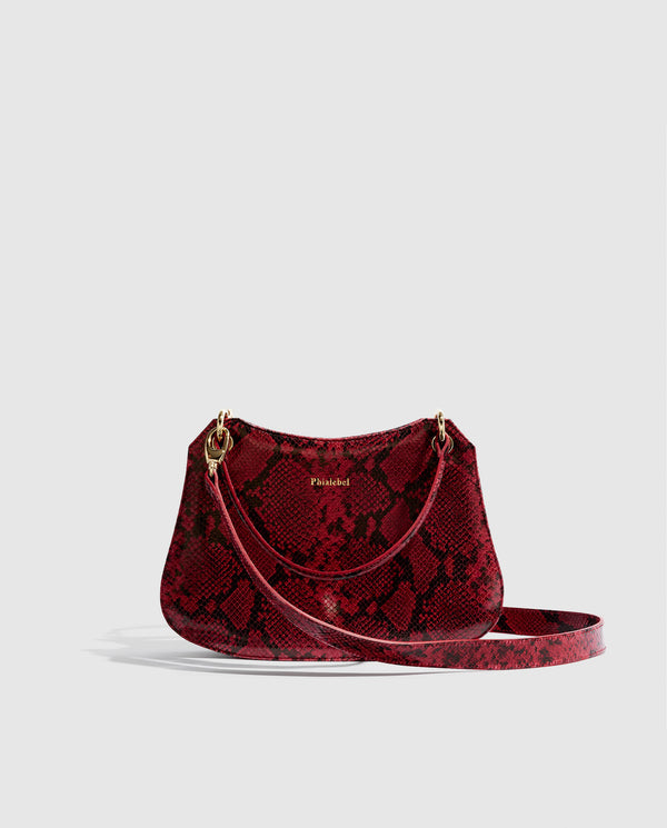 Phialebel Mini Olympia Red Snakeskin Print