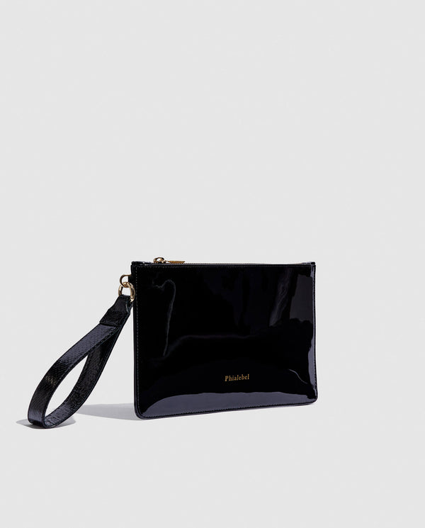 Phialebel Mini Pouch Black Patent Leather