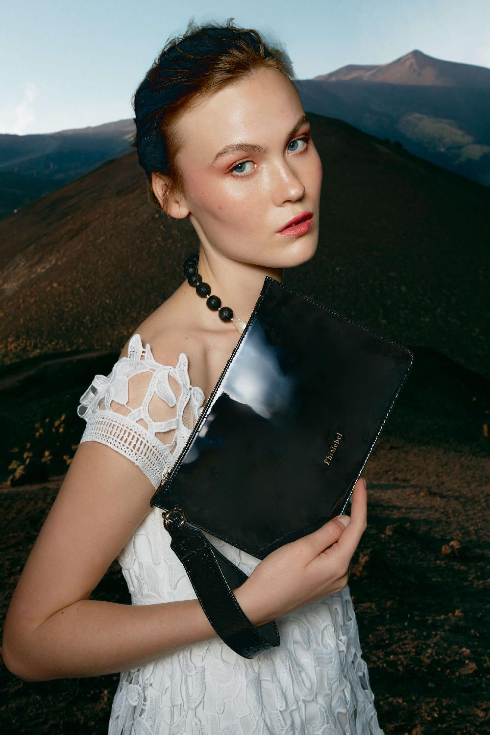 phialebel Mini Pouch black patent leather