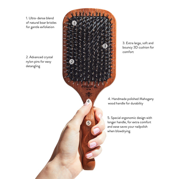 Philip B. Paddle Hairbrush