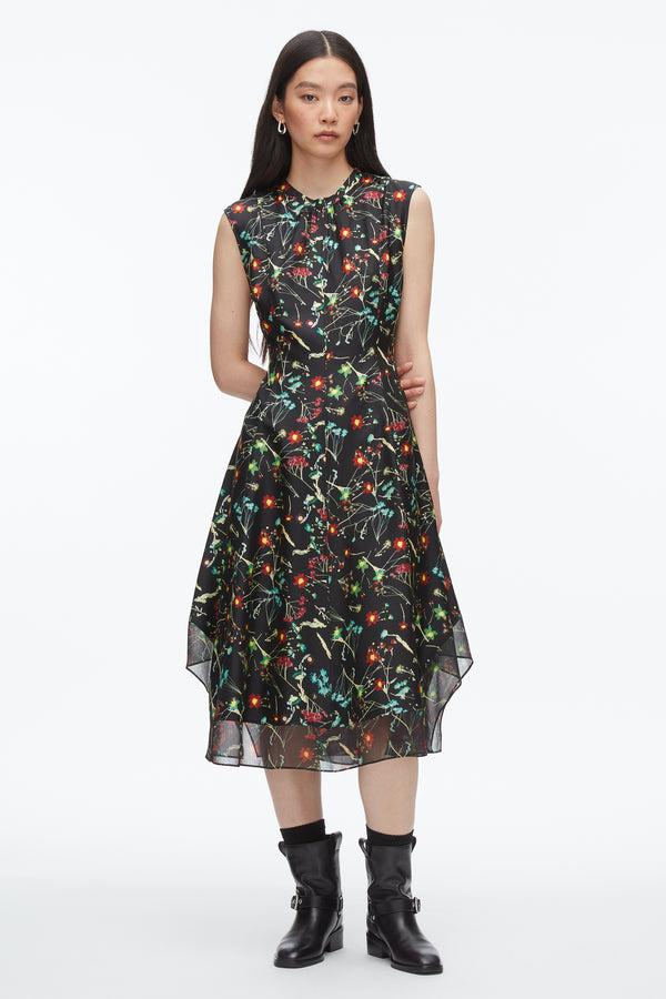 phillip lim Bliss Floral Sleeveless Dress BLACK MULTI