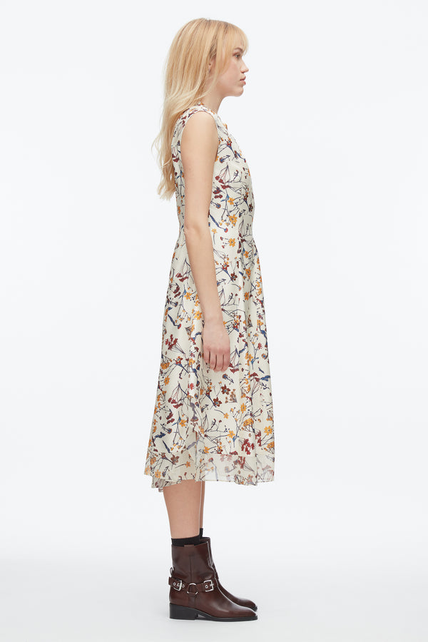 Phillip Lim Bliss Floral Sleeveless Dress PARCHMENT MULTI