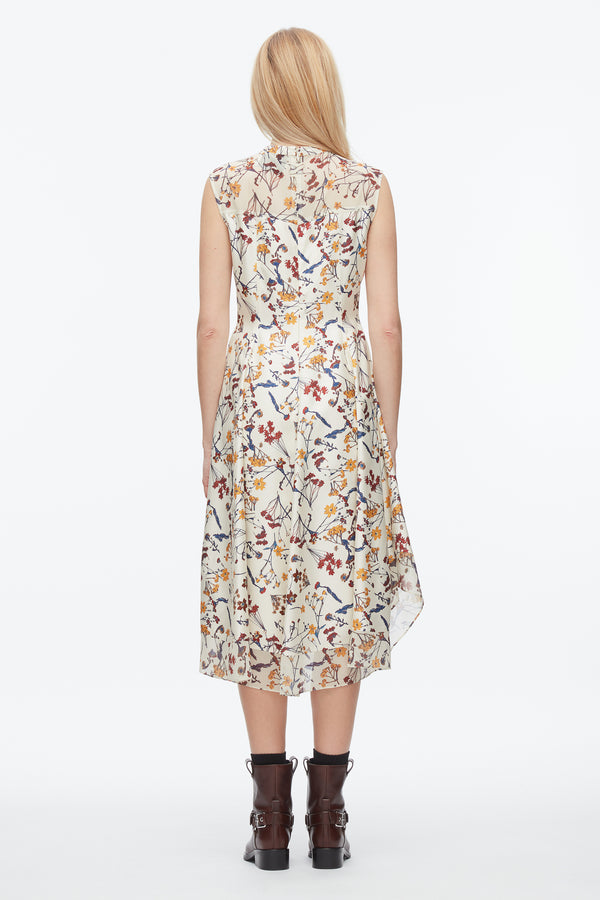Phillip Lim Bliss Floral Sleeveless Dress PARCHMENT MULTI