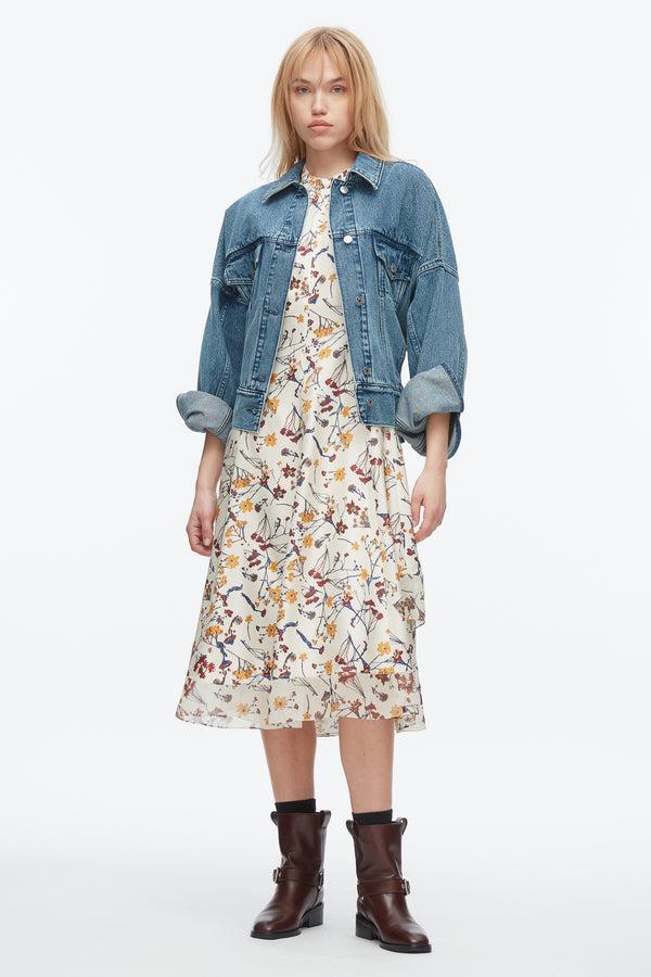 phillip lim Bliss Floral Sleeveless Dress PARCHMENT MULTI