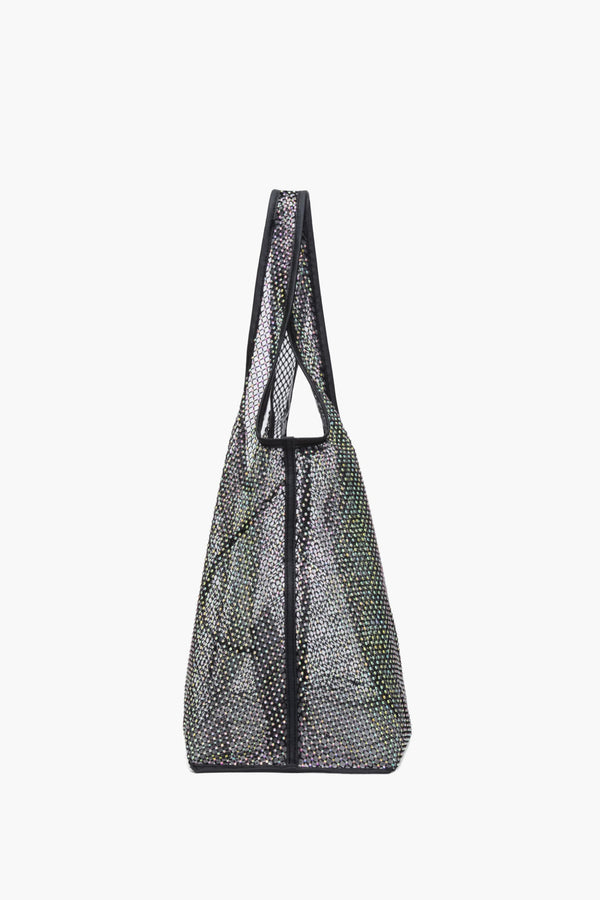 Phillip Lim Crystal Embellished Mesh Market Tote BLACK