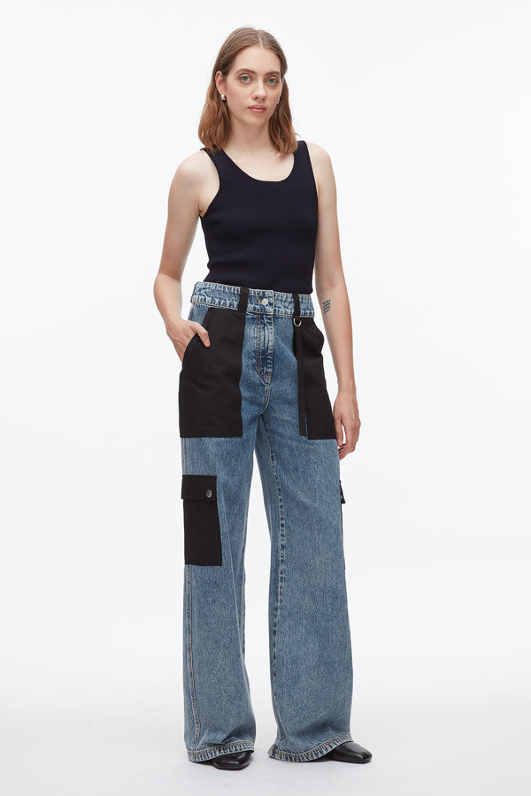 phillip lim Denim Carpenter Pant WASHED MEDIUM BLUE