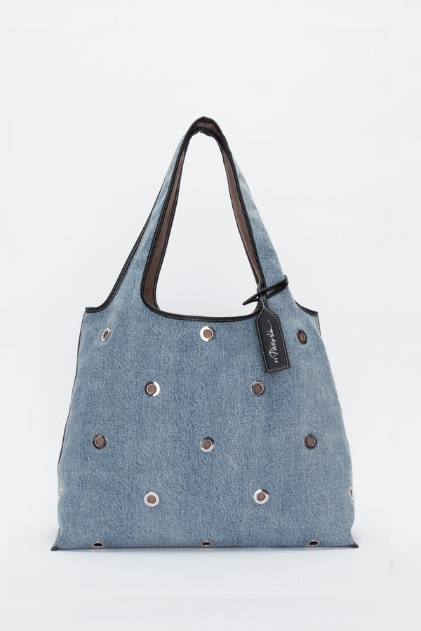 Phillip Lim Denim Market Tote With Grommets WASHED INDIGO