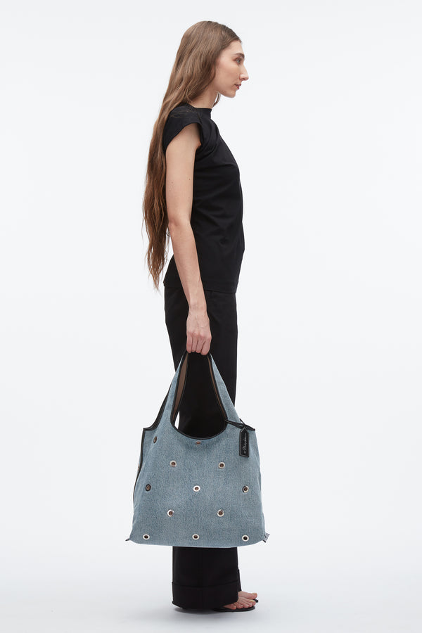 Phillip Lim Denim Market Tote With Grommets WASHED INDIGO