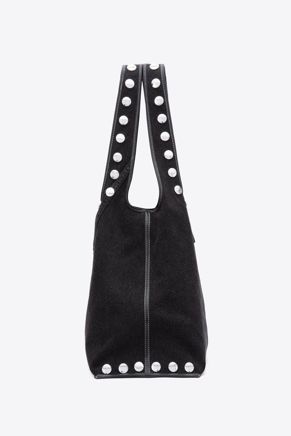 Phillip Lim Denim Market Tote With Studs WASHED BLK