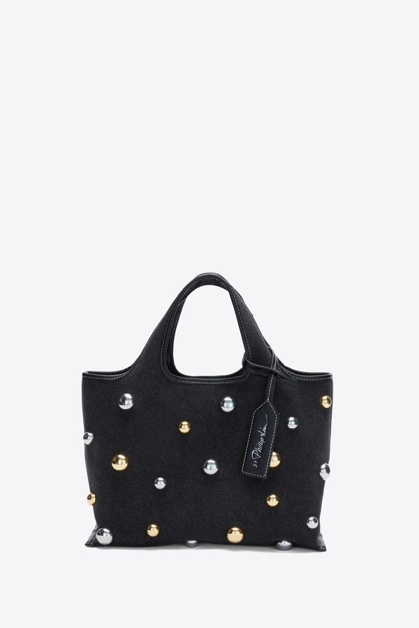 phillip lim Dome Embellishment Mini Market Tote BLACK