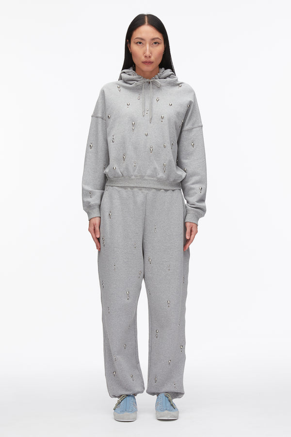 Phillip Lim Dome Embellishment Sweatpants GREY MELANGE