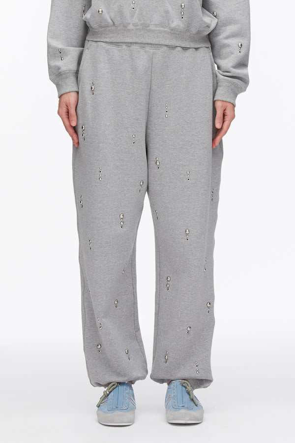 Phillip Lim Dome Embellishment Sweatpants GREY MELANGE