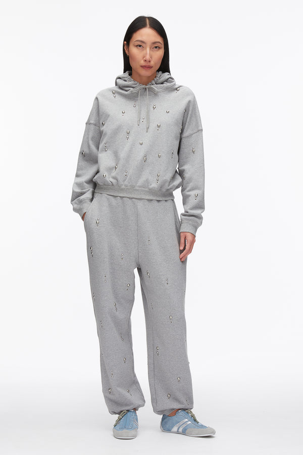 phillip lim Dome Embellishment Sweatpants GREY MELANGE