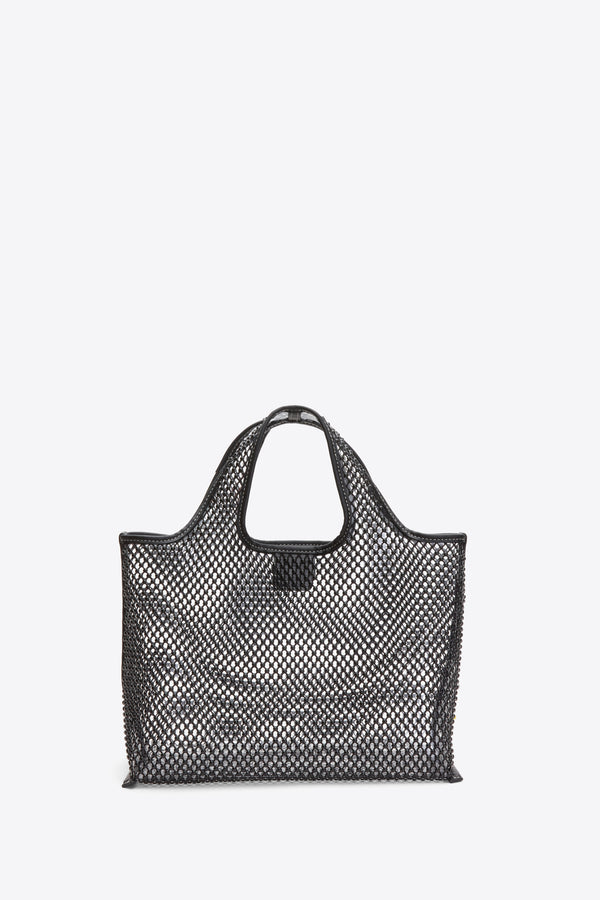 Phillip Lim Embellished Mesh Mini Market Tote BLACK