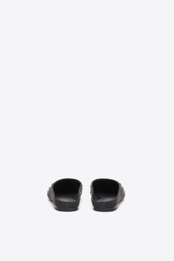 Phillip Lim ID Mule Flat With Dome Embellishment BLACK