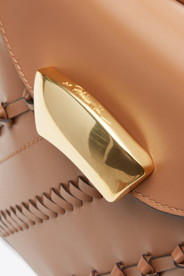 Phillip Lim ID Petit Soft Shoulder Bag With Leather Craft CAMEL