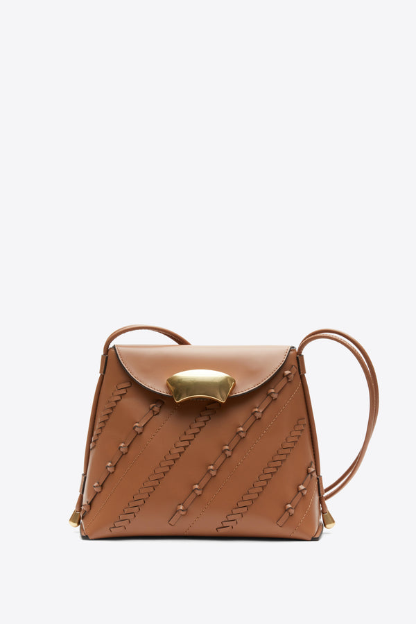 phillip lim ID Petit Soft Shoulder Bag with Leather Craft CAMEL