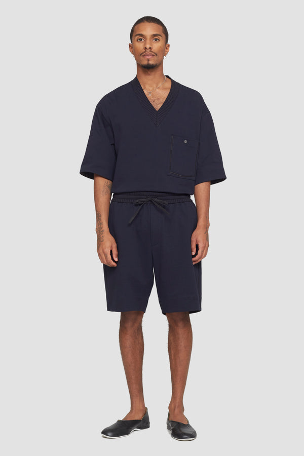Phillip Lim Knit Waist Jersey Boxer Shorts MIDNIGHT