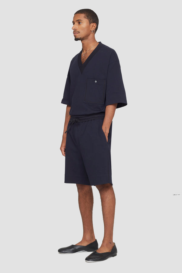 Phillip Lim Knit Waist Jersey Boxer Shorts MIDNIGHT