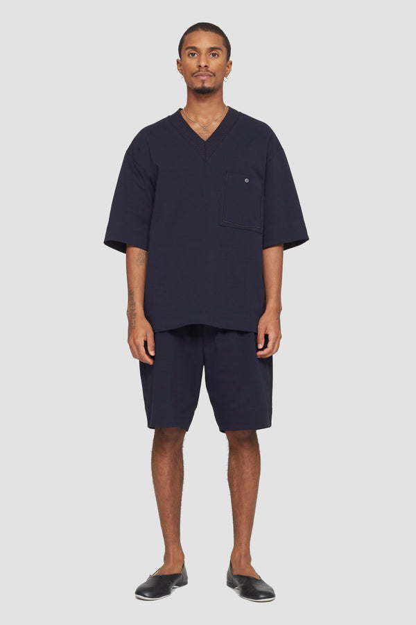 phillip lim Knit Waist Jersey Boxer Shorts MIDNIGHT
