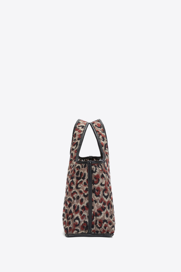 Phillip Lim Leopard Embroidered Mini Market Tote LEOPARD